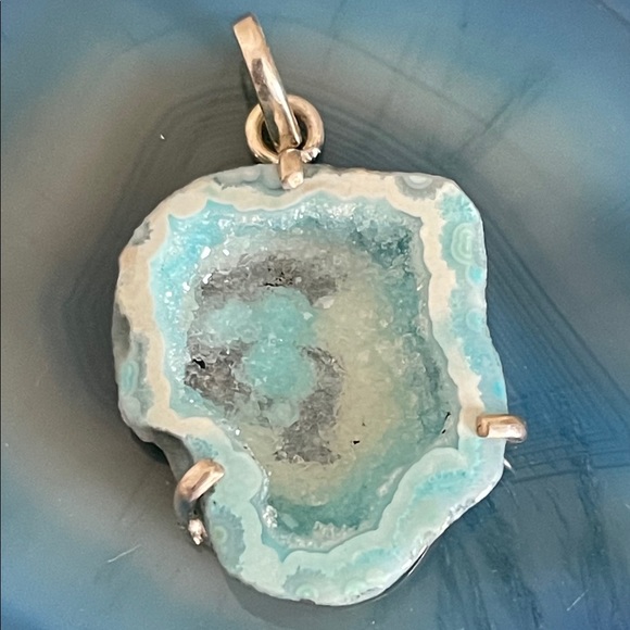 Jewelry - ⭐️ New Druzy Sterling Silver Pendant